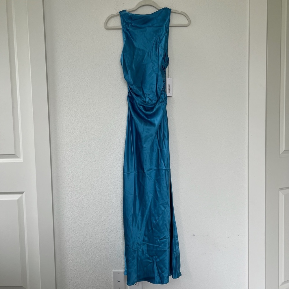 REFORMATION CASETTE DRESS IN BLUE